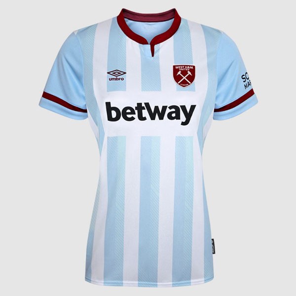 Camiseta West Ham United Replica Segunda Ropa Mujer 2021/22